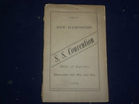 1876 LACONIA, NEW HAMPSHIRE SUNDAY SCHOOL CONVENTION REPORT - J 4605