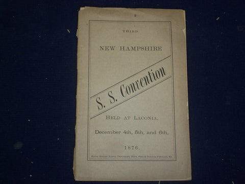 1876 LACONIA, NEW HAMPSHIRE SUNDAY SCHOOL CONVENTION REPORT - J 4605