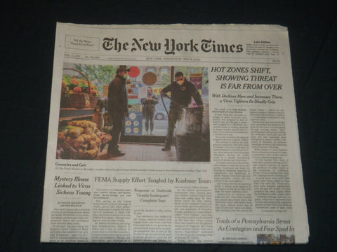 2020 MAY 6 NEW YORK TIMES - HOT ZONES SHIFT, SHOWING THREAT IS FAR FROM OVER