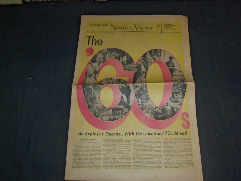 1969 DECEMBER 21 THE SUNDAY BULLETIN NEWSPAPER - THE 60'S DECADE - NP 3393
