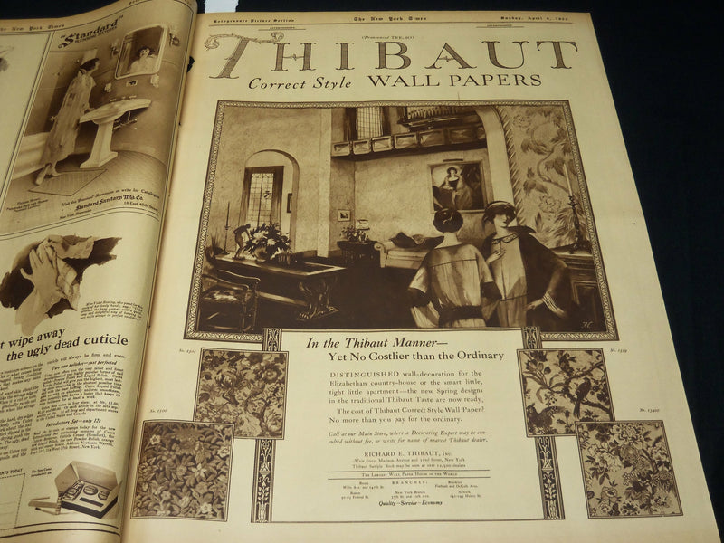1922 APRIL 9 NEW YORK TIMES PICTURE SECTION NO. 4-7 - NICE PHOTOS - NT 8856