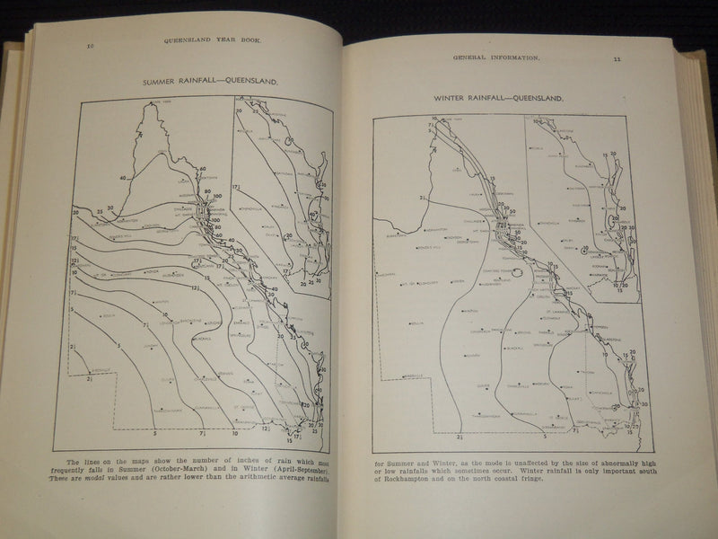 1937-1949 QUEENSLAND YEAR BOOK LOT OF 10 - GOV. STATISTICIAN BRISBANE - KD 2185