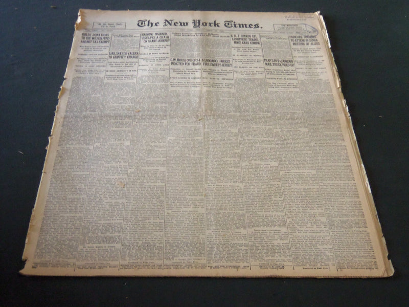 1922 APRIL 28 NEW YORK TIMES - B. R. T. SPEED'S UP LENGHTENS TRAINS - NT 5768
