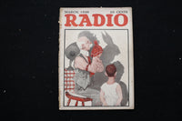 1926 MARCH RADIO MAGAZINE - MAN MAKING PUPPET SHADOWS COVER - E 11154