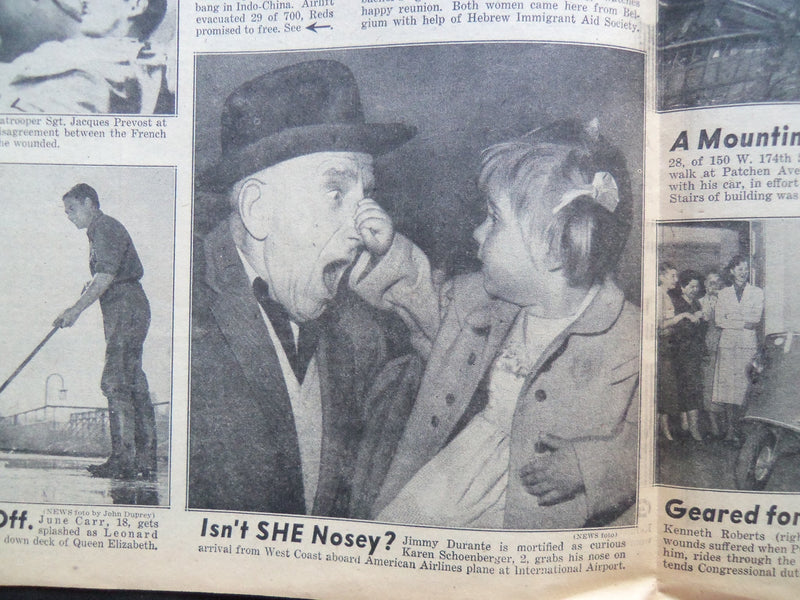 1954 MAY 19 NY DAILY NEWS NEWSPAPER - EDDIE ARCARO SUSPENDED - NP 2509