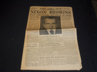 1974 AUGUST 9 THE SUN FINAL NEWSPAPER - NIXON RESIGNS -FORD PRESIDENT - NP 1847Q