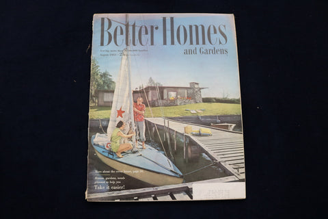 1953 AUGUST BETTER HOMES AND GARDENS MAGAZINE - TAKE IT EASIER! COVER - E 11616