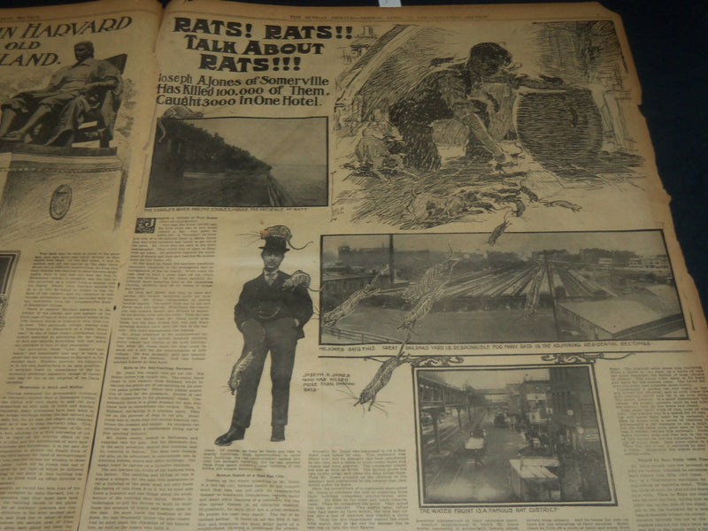 1906 APRIL 15 THE BOSTON HERALD - IF PAUL REVERE SHOULD RIDE TODAY - BH 300