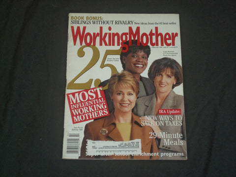 1998 FEB WORKING MOTHER MAGAZINE - JANE PAULEY, SHERYL SWOOPES COVER - B 926