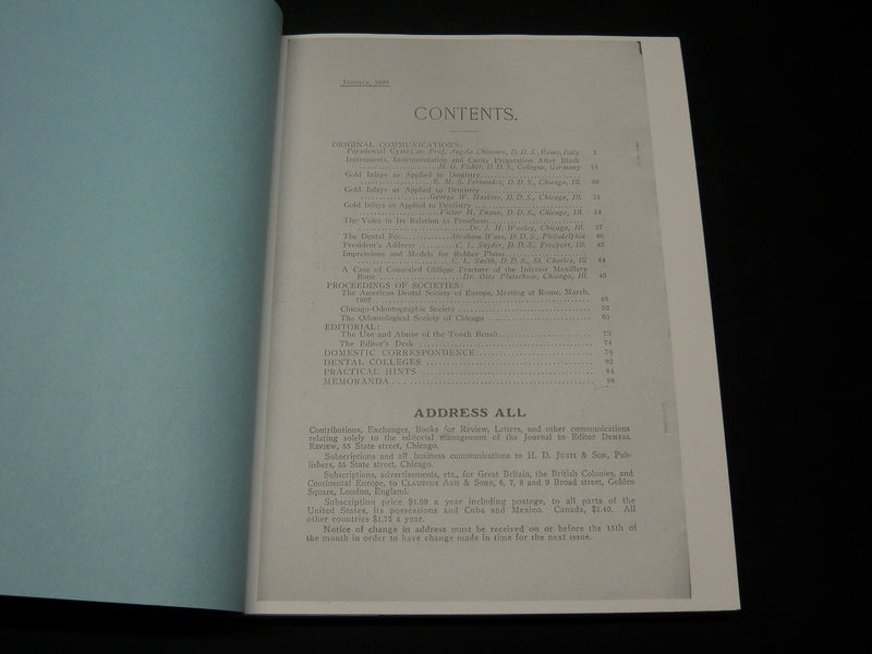 1908-1934 DENTAL REVIEW & ITEMS OF INTEREST BOUND VOLUME LOT OF 2 - WR 464B
