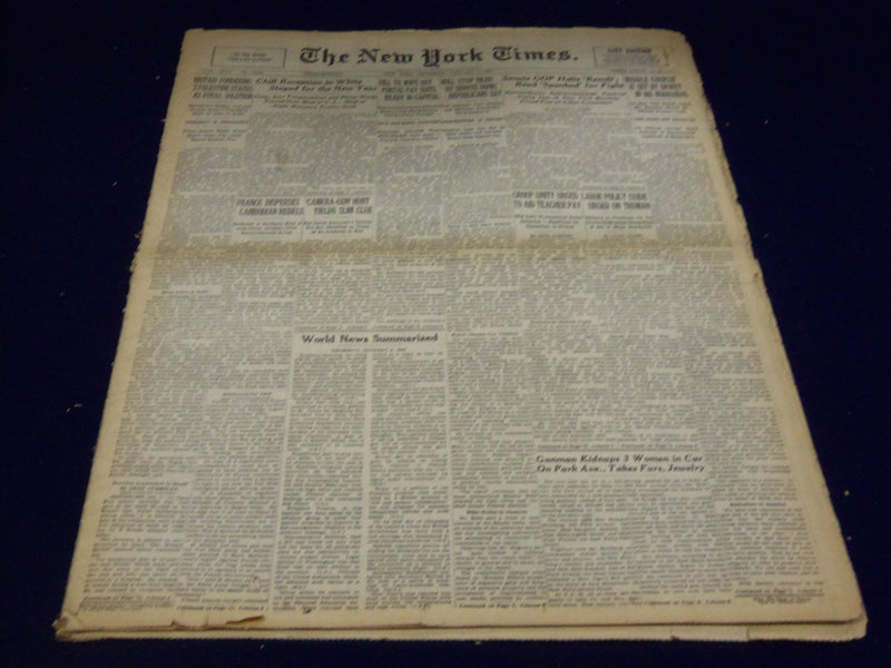 1947 JANUARY 2 NEW YORK TIMES - DEWEY INAUGURAL ADDRESS - NT 3294