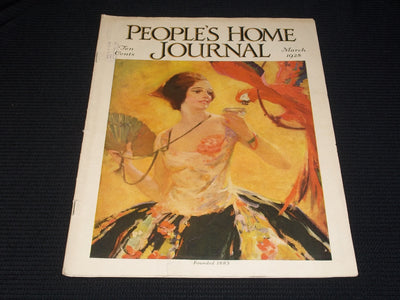 1928 MARCH PEOPLE'S HOME JOURNAL MAGAZINE NICE ILLUSTRATED COVER ART - E 2801