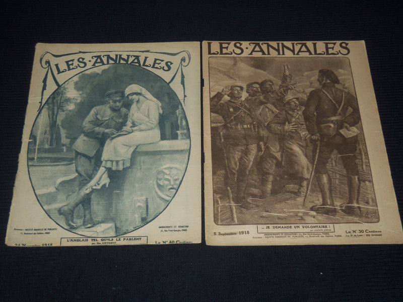1918 LES ANNALES WWI FRENCH MAGAZINE LOT OF 7 ISSUES - WORLD WAR I - O 3785