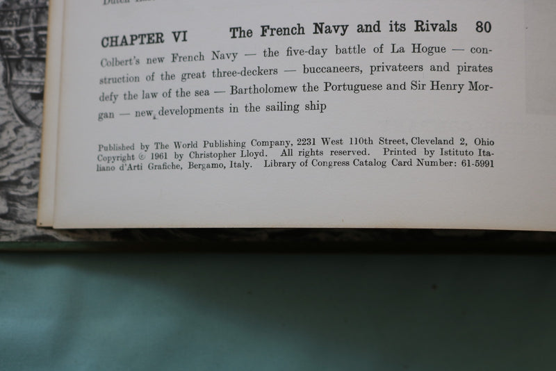 1961 SHIPS & SEAMEN HARDCOVER BOOK BY CHRISTOPHER LLOYD - KD 9654