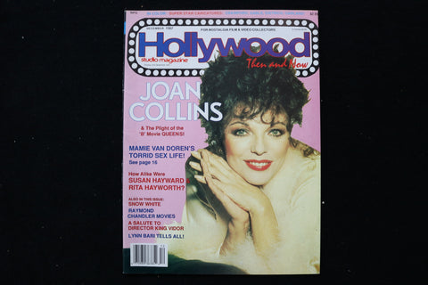 1987 DECEMBER HOLLYWOOD STUDIO MAGAZINE - JOAN COLLINS COVER - E 24489
