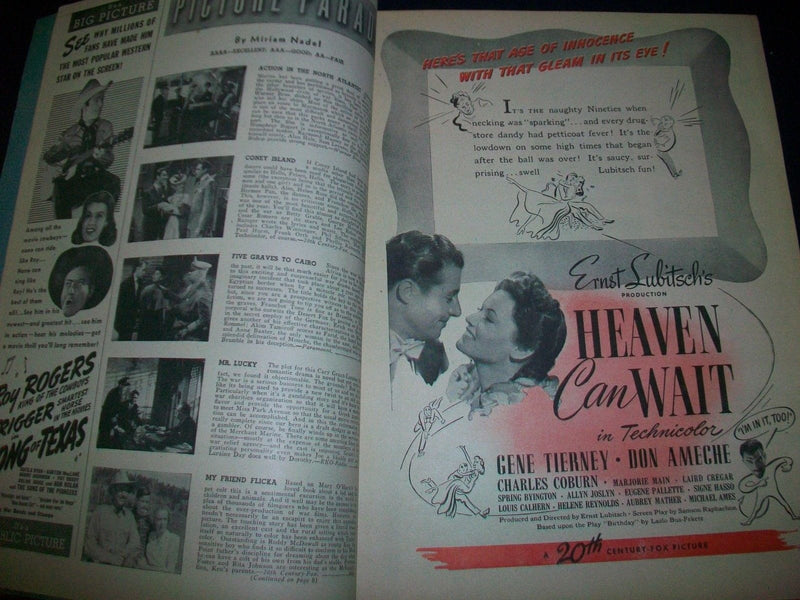 1943 AUGUST MOTION PICTURE HOLLYWOOD MAGAZINE - DOLORES MORAN STARLET - J 1856
