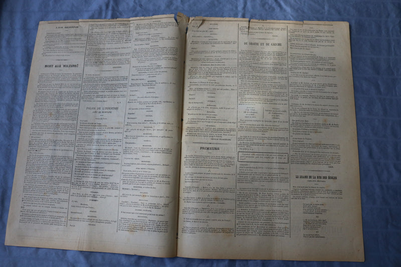 1872 MAY 12 LE GRELOT NEWSPAPER - ALFRED LE PEIT COVER - FRENCH - NP 8585