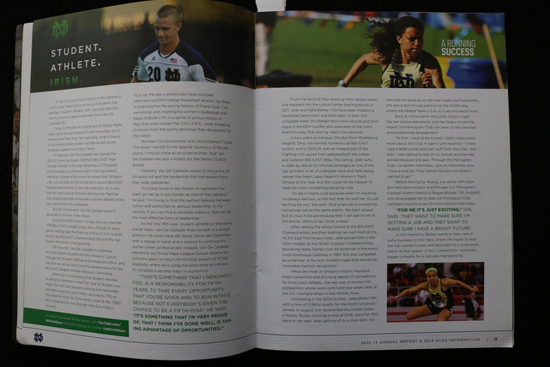 2013-2014 NOTRE DAME MONOGRAM CLUB ANNUAL REPORT - K 2472