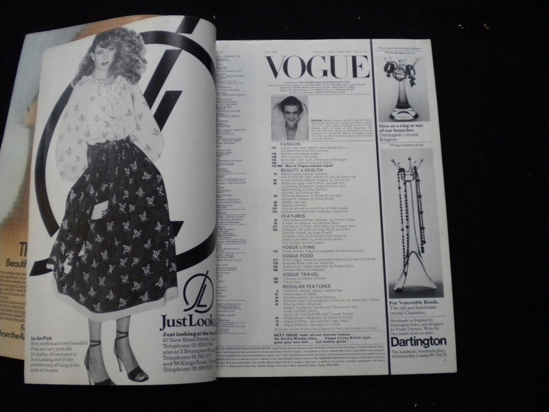 1978 JUNE VOGUE MAGAZINE - BRITISH EDITION - LINDA HUTTON COVER - SP 1533F