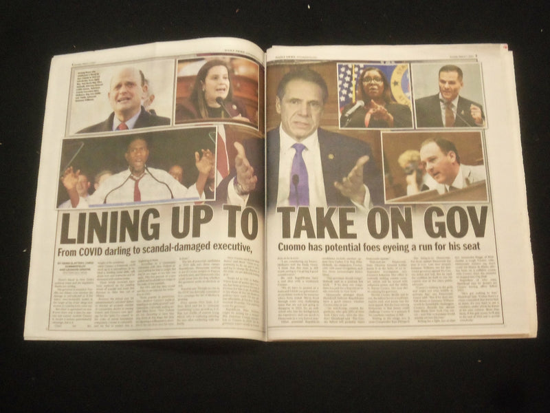 2021 MARCH 7 NEW YORK DAILY NEWS NEWSPAPER - GOV. ANDREW CUOMO IN DEEP TROUBLE