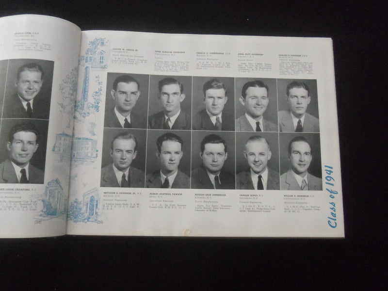 1941 AGROMECK NORTH CAROLINA STATE COLLEGE YEARBOOK - RALEIGH, NC - YB 2951