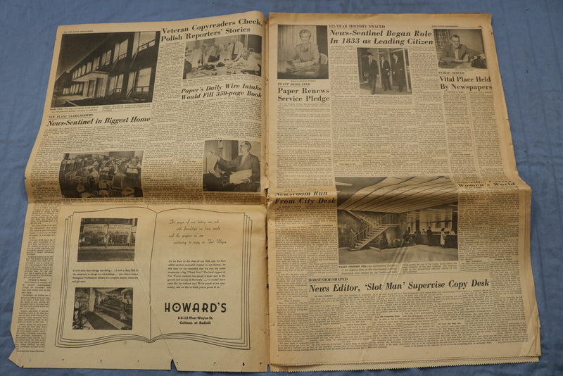 1958 MAY FORT WAYNE SENTINEL & JOURNAL - PROGRESS SECTIONS - LOT OF 2 - NP 8544