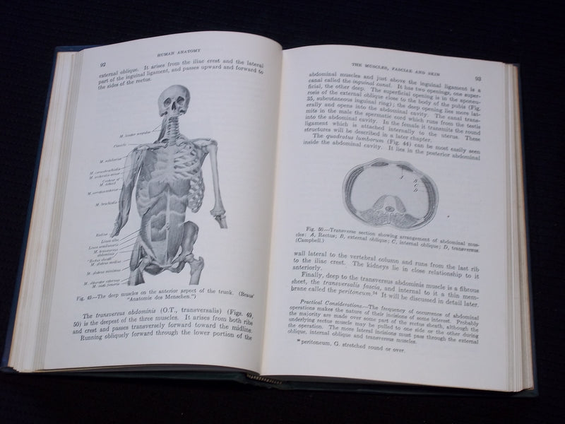 1939 AN INTRUDCTION TO HUMAN ANATOMY HARDCOVER BOOK BY CLYDE MARSHALL - KD 7611
