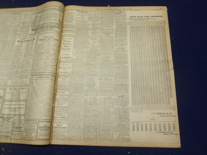 1920 APRIL 1 NEW YORK TIMES - CROKER ESTATE TIED UP IN FLORIDA - NT 8277