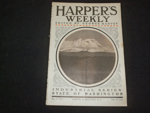 1913 MAY 31 HARPER'S WEEKLY MAGAZINE - INDUSTRIAL SERIES: WASHINGTON - ST 6390