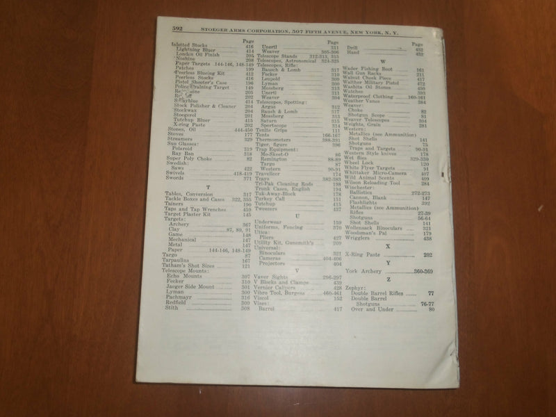 1949 STOEGER ARMS & AMMUNITION CATALOG #40 - THE SHOOTER'S BIBLE - KD 6690