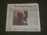 2018 APRIL 14 NEW YORK TIMES - TRUMP LAUNCHES STRIKES ON SYRIAN TARGETS