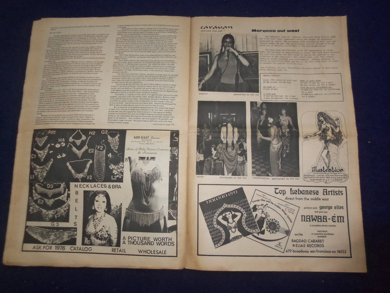 1976 HABIBI NEWSPAPER - VOLUME 3, NUMBER 4 - MIDDLE EASTERN DANCE/MUSIC- NP 6854