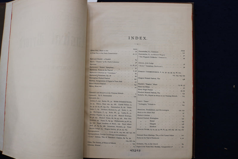 1872-1873 THE MONTHLY MUSICAL RECORD BOUND VOLUMES II & III - KD 9552