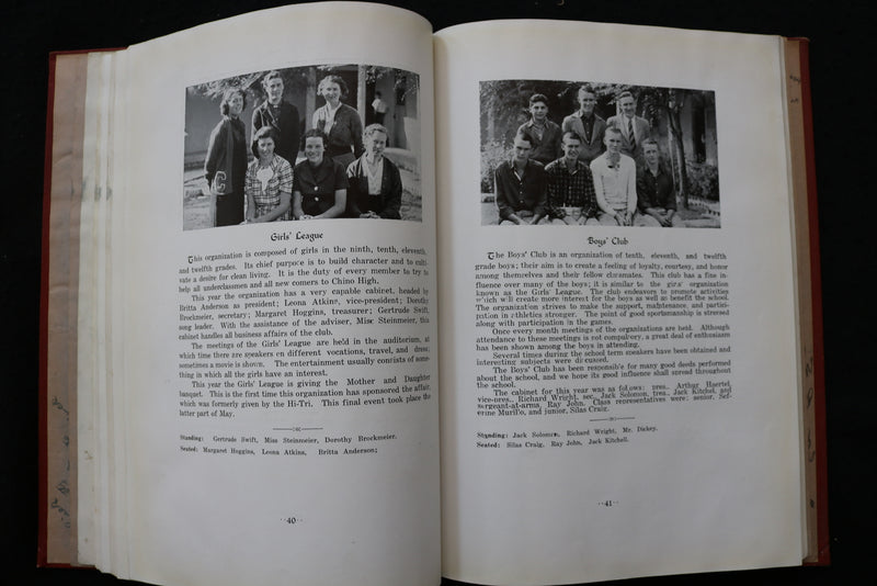 1937 EL CHASQUI CHINO HIGH SCHOOL YEARBOOK - CHINO, CALIFORNIA - YB 3510