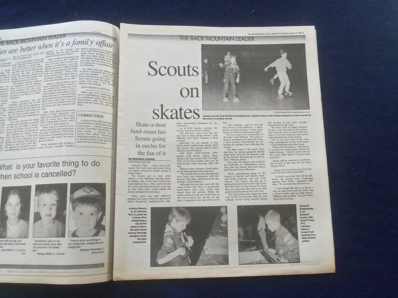 1996 JAN 18 THE BACK MOUNTAIN LEADER NEWSPAPER-SHAVERTOWN, PA-B. HOLENA -NP 6174