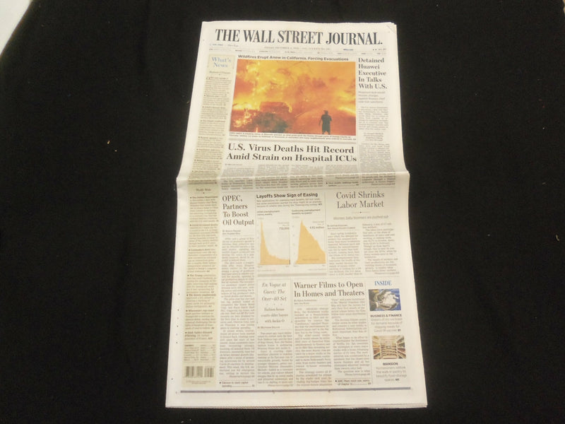 2020 DECEMBER 4 THE WALL STREET JOURNAL -VIRUS DEATHS HIT RECORD, STRAIN IN ICUs