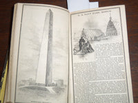 1861 THE BOSTON ALMANAC W/ FOLD OUT MAP - 3 3/8