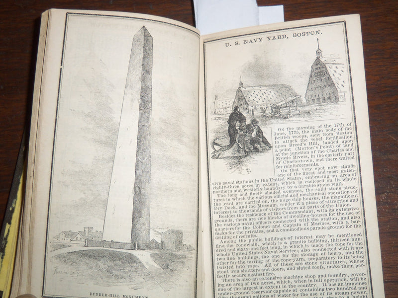 1861 THE BOSTON ALMANAC W/ FOLD OUT MAP - 3 3/8
