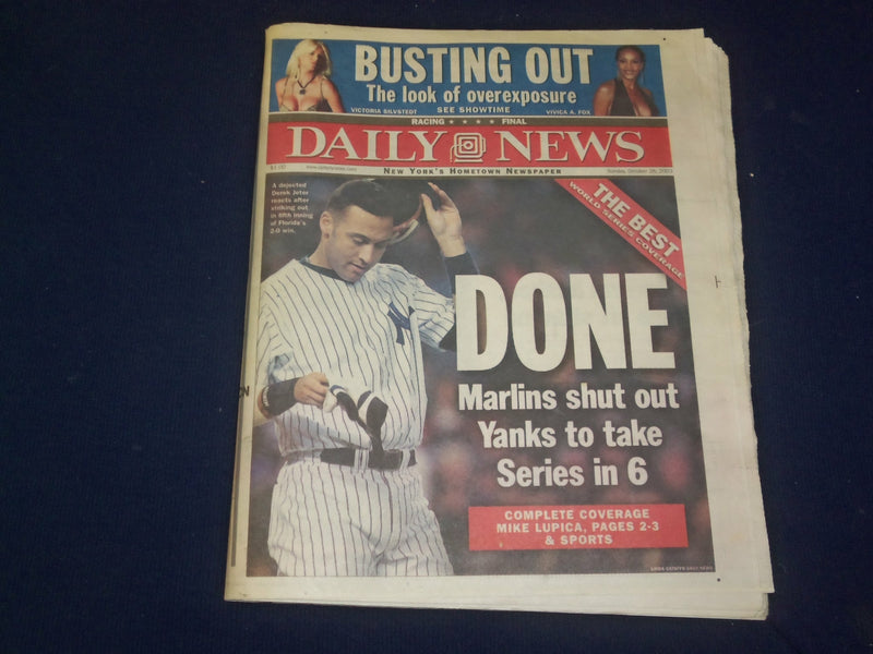 2003 OCT 26 NEW YORK DAILY NEWS NEWSPAPER - MARLINS WIN WORLD SERIES - NP 4083