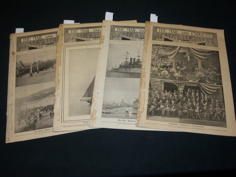 1900 THE MAIL AND EXPRESS ILLUSTRATED MAGAZINE LOT OF 4 - NEW YORK - NP 2399R