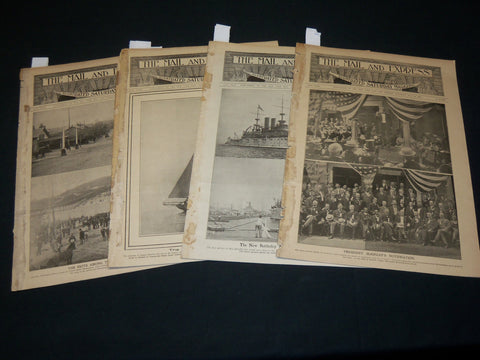 1900 THE MAIL AND EXPRESS ILLUSTRATED MAGAZINE LOT OF 4 - NEW YORK - NP 2399R