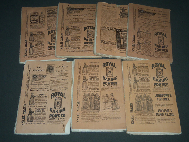 1886-1887 THE ATLANTIC MONTHLY MAGAZINE LOT OF 7 - STORIES & ARTICLES - WR 341A