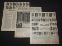 1969 JULY 20, 27 & AUG 3 CHICAGO TRIBUNE BOOK WORLD SECTIONS -LOT OF 3- NP 8077