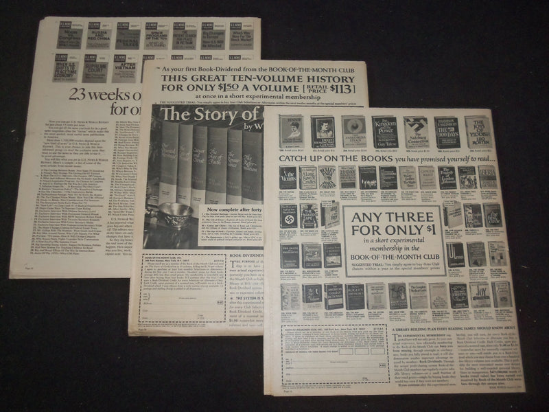 1969 JULY 20, 27 & AUG 3 CHICAGO TRIBUNE BOOK WORLD SECTIONS -LOT OF 3- NP 8077
