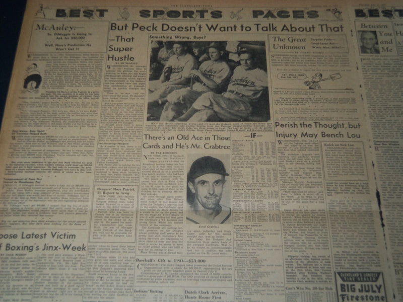 1941 JULY 31 CLEVELAND NEWS NEWSPAPER - THIS IS ENGLAND TODAY - NEVINS - NT 7472