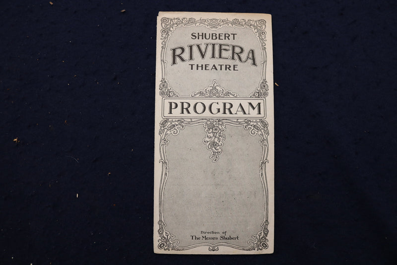 1920 THE COPPERHEAD -SHUBERT RIVIERA THEATRE - LIONEL BARRYMORE PROGRAM - K 1782
