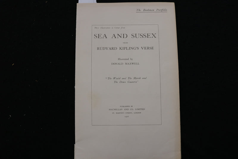 1926 SEA AND SUSSEX - BOOKMAN PORTFOLIO - MAXWELL COLOR ILLUSTRATIONS - K 2432