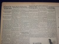 1945 MARCH 27 NEW YORK TIMES - 7 ARMIES SMASH NAZIS IN DEEP THRUSTS - NP 6678