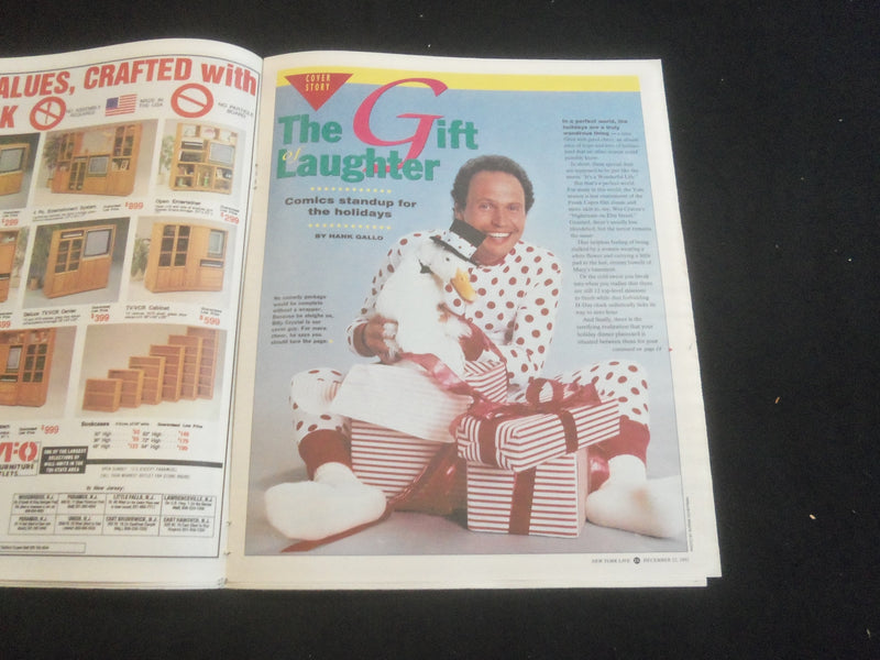 1991 DECEMBER 22 NEW YORK LIVE - DAILY NEWS SUPPLEMENT - BILLY CRYSTAL - NP 5886