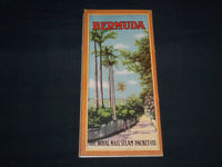 1930'S BERMUDA ROYAL MAIL STEAM COMPANY FOLD-OUT GUIDE BOOK - J 8676